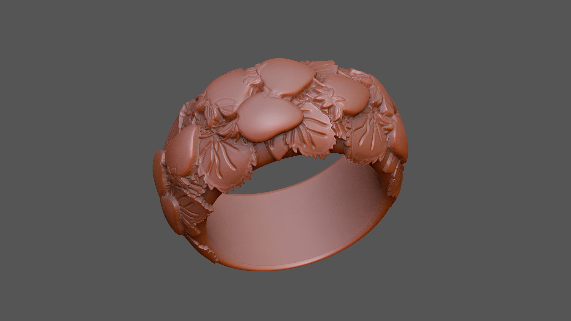 strawberry design soft fruit food wood 3D print model_5