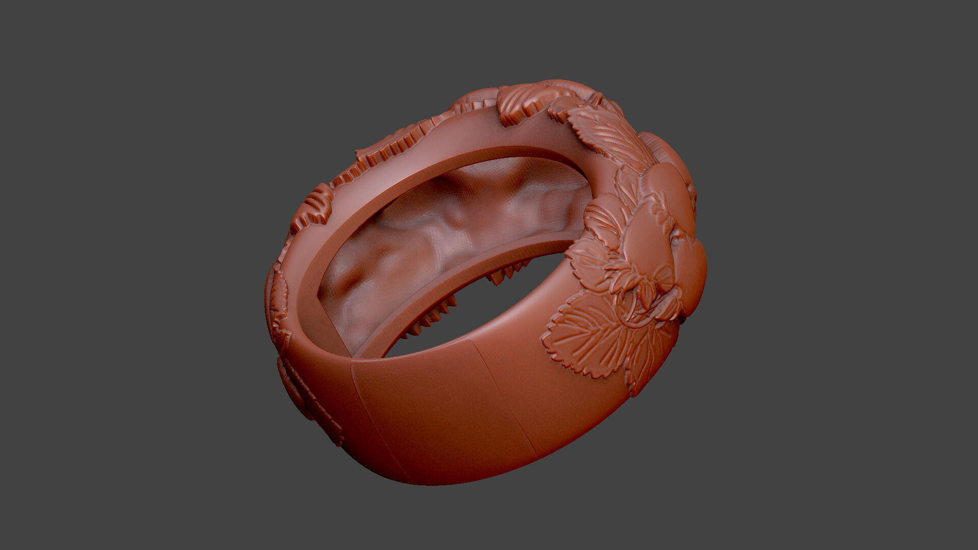 strawberry design soft fruit food wood 3D print model_2