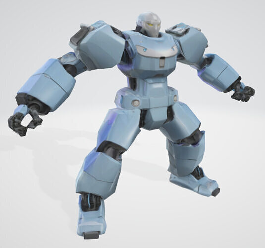 Eiger-Ice cyborg-Anime Iron Kid 3D print model