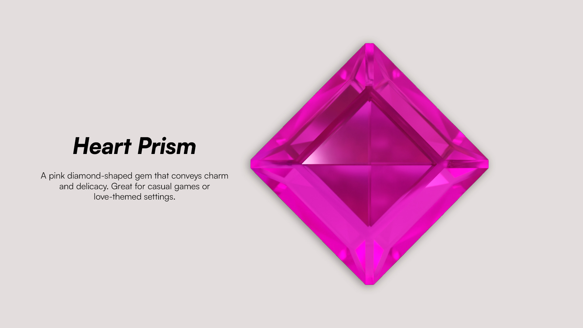 Stylized Gem Pack 7 Unique Crystal Models Game Ready Low-poly 3D model_5