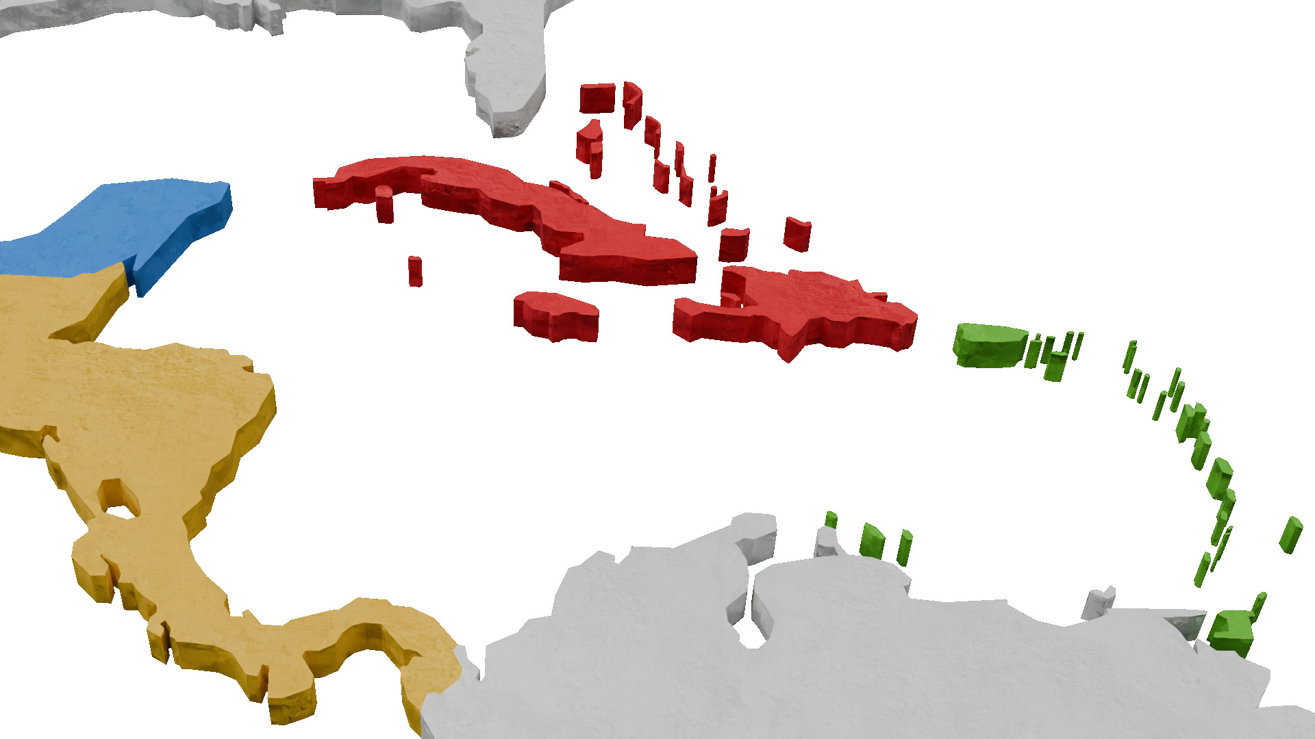 World Map Low-poly 3D model_4