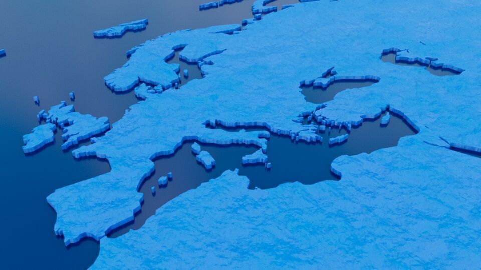 World Map Low-poly 3D model_5