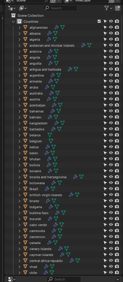 World Map Low-poly 3D model_12