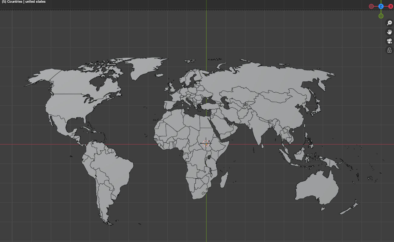 World Map Low-poly 3D model_10