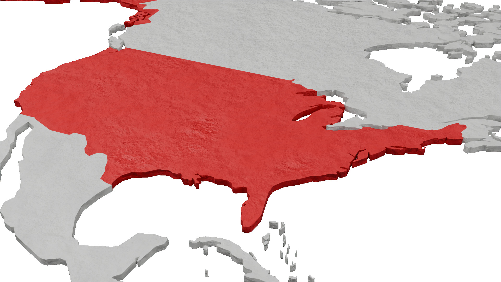 World Map Low-poly 3D model_7