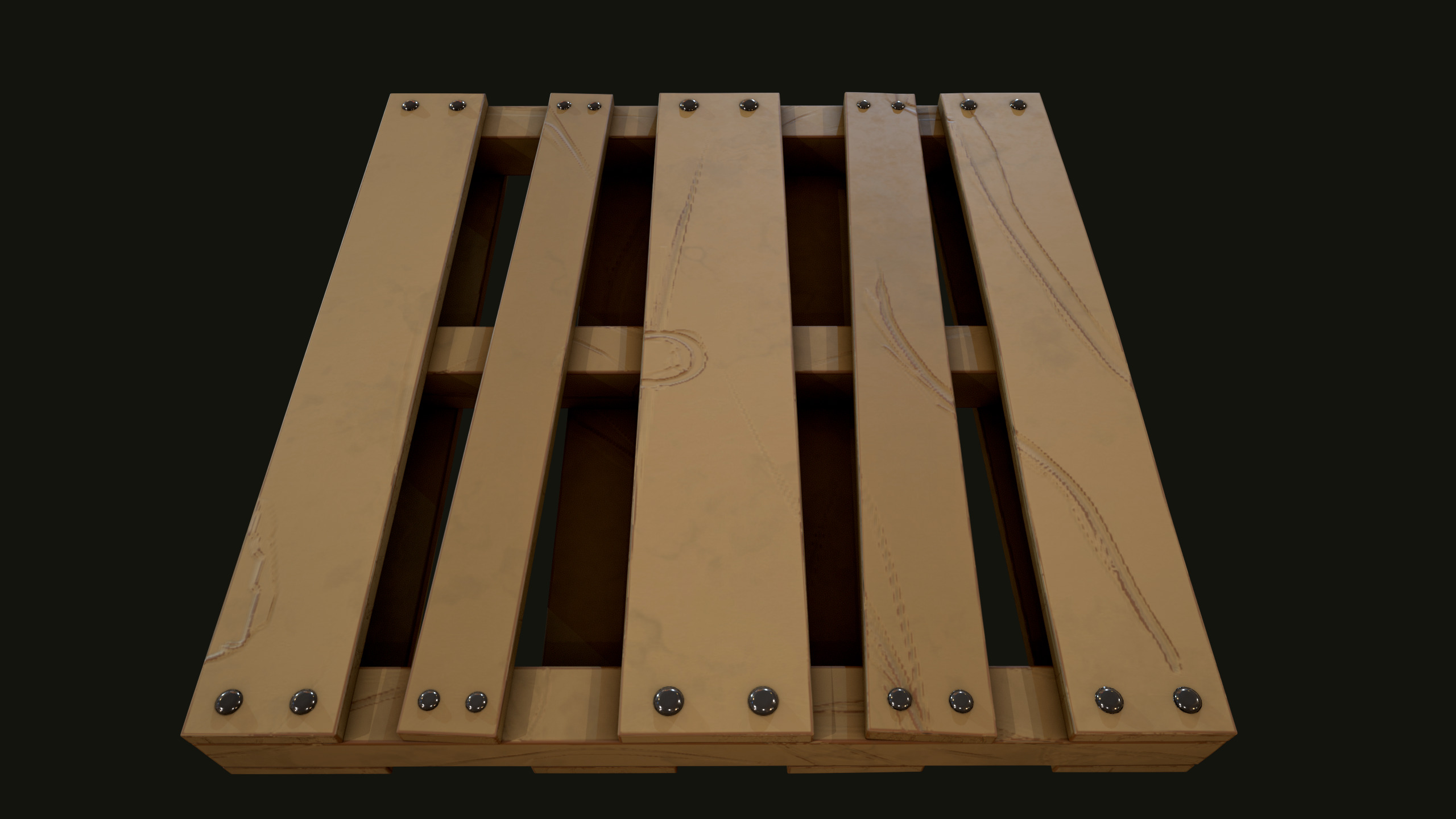 constrution wood set Low-poly 3D model_3