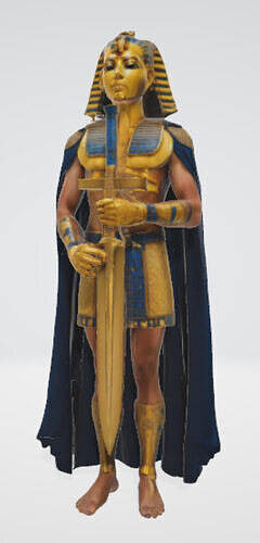Egyptian Pharaoh Tutankhamun-warrior 3D print model