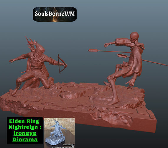 Elden Ring Nightreign Ironeye Diorama bonus standalone version 3D print model