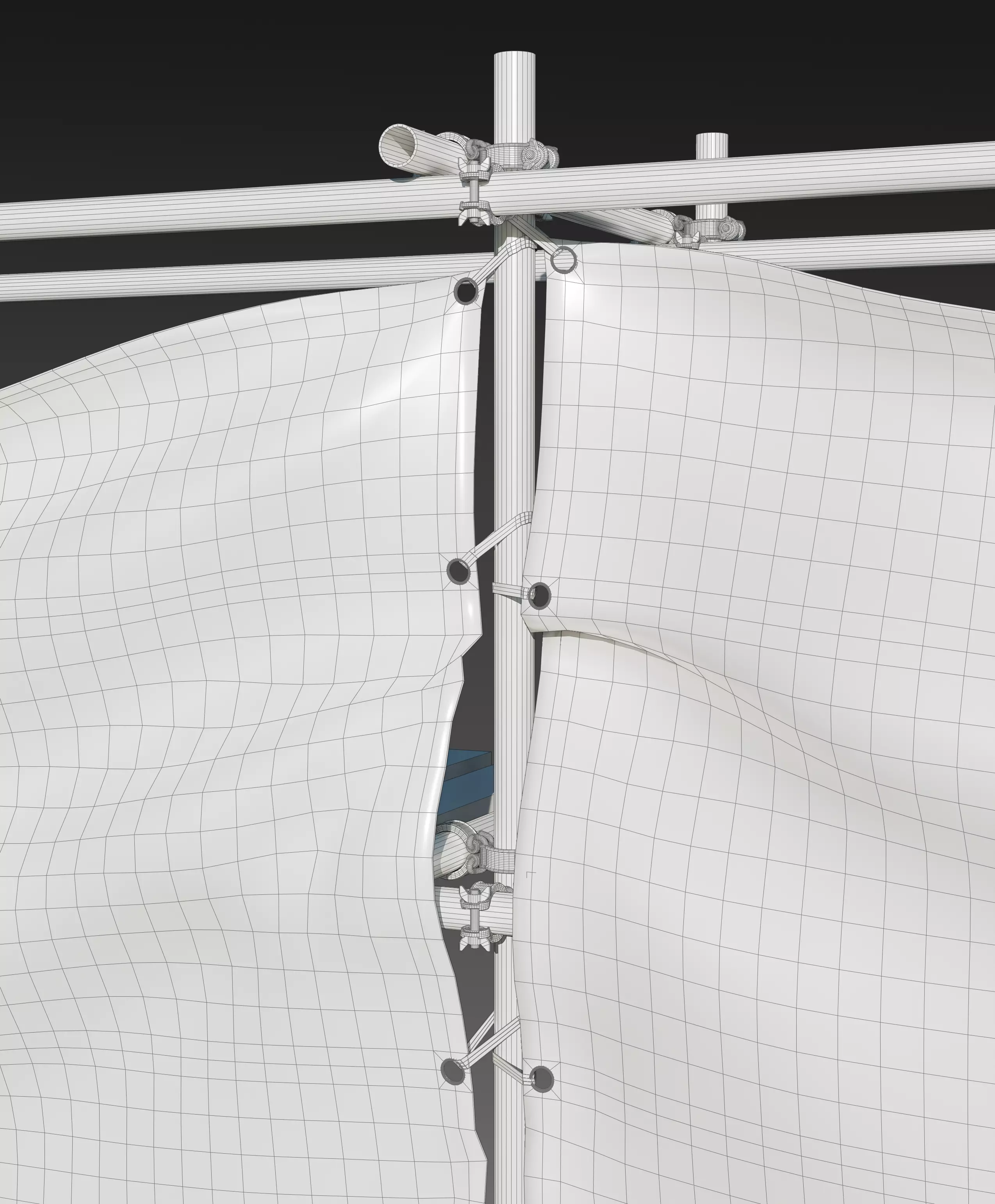 Convenience Store with Scaffolding 3D model_10