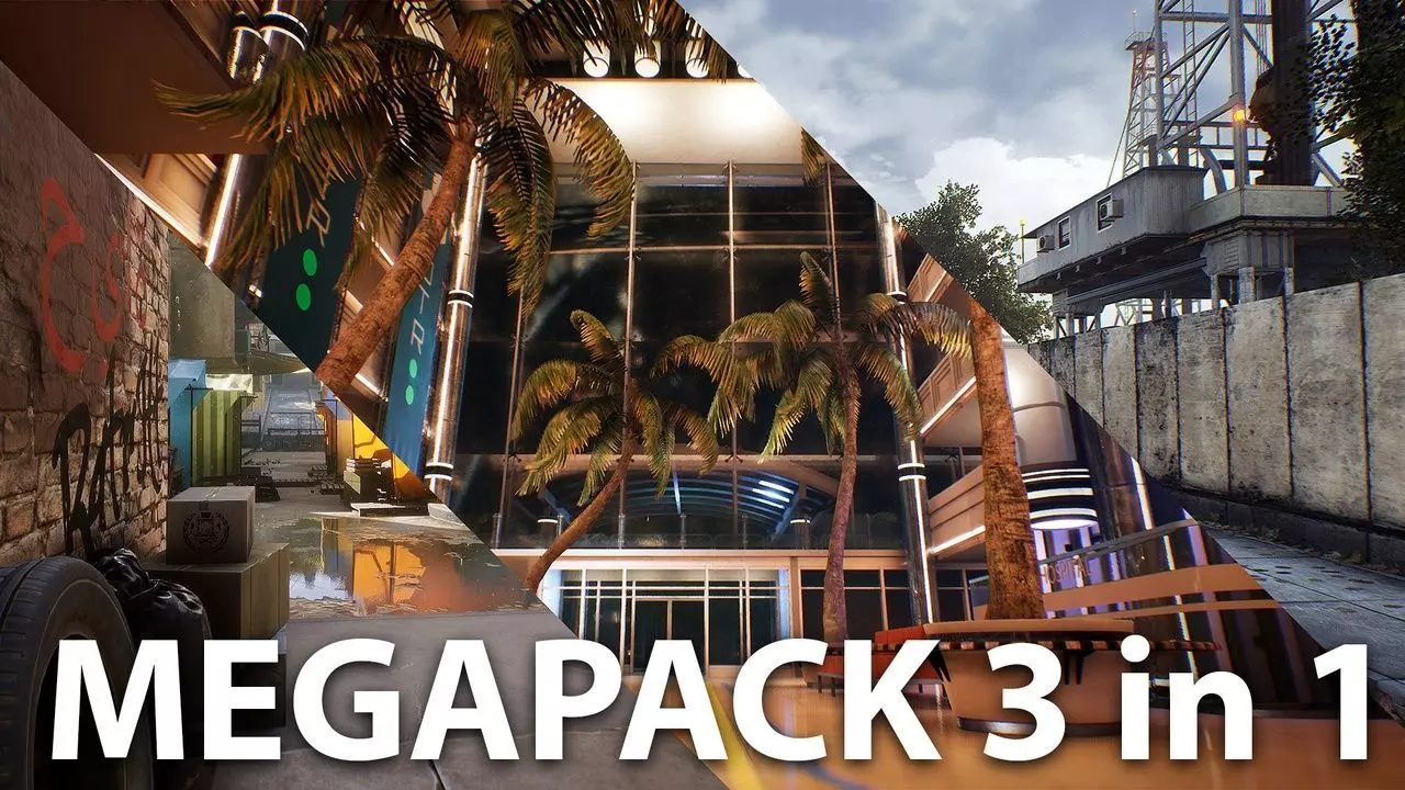 City Environment Megapack Low-poly 3D model