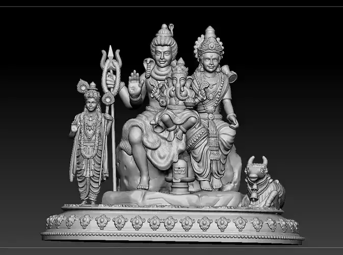 Shiv Lord Family 3D print model