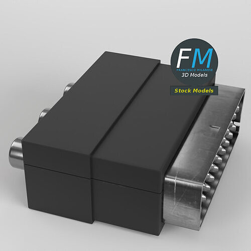 SCART RCA adapter 3D model