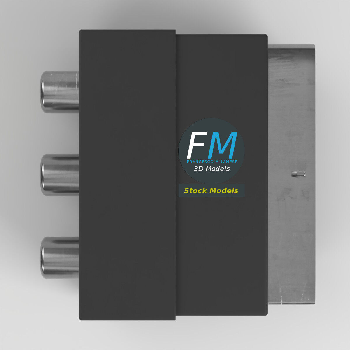 SCART RCA adapter 3D model_6