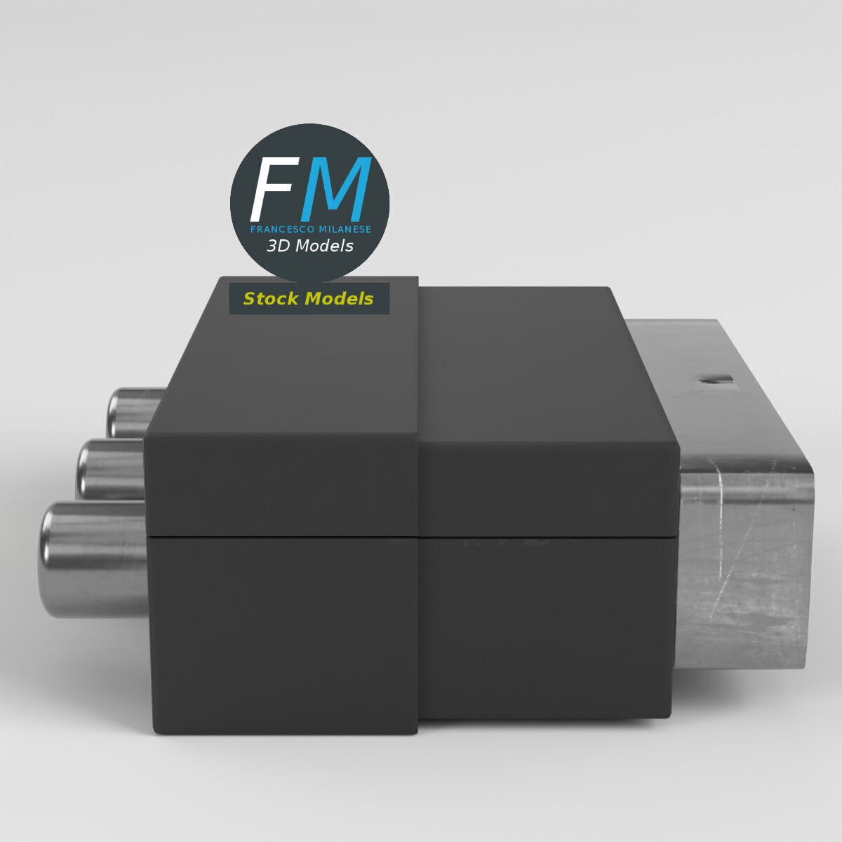 SCART RCA adapter 3D model_3