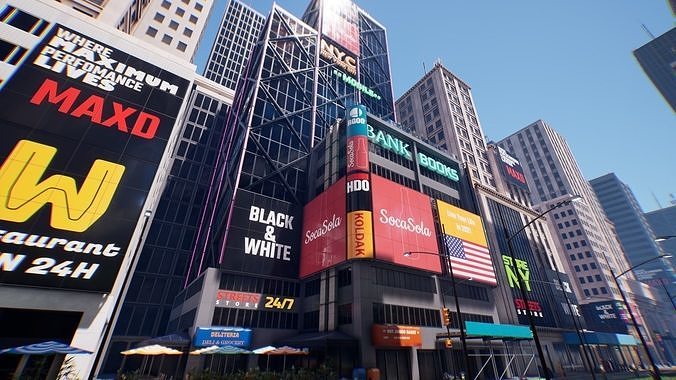 New York City Low-poly 3D model