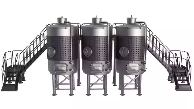 Steel Wine Tanks 3D model