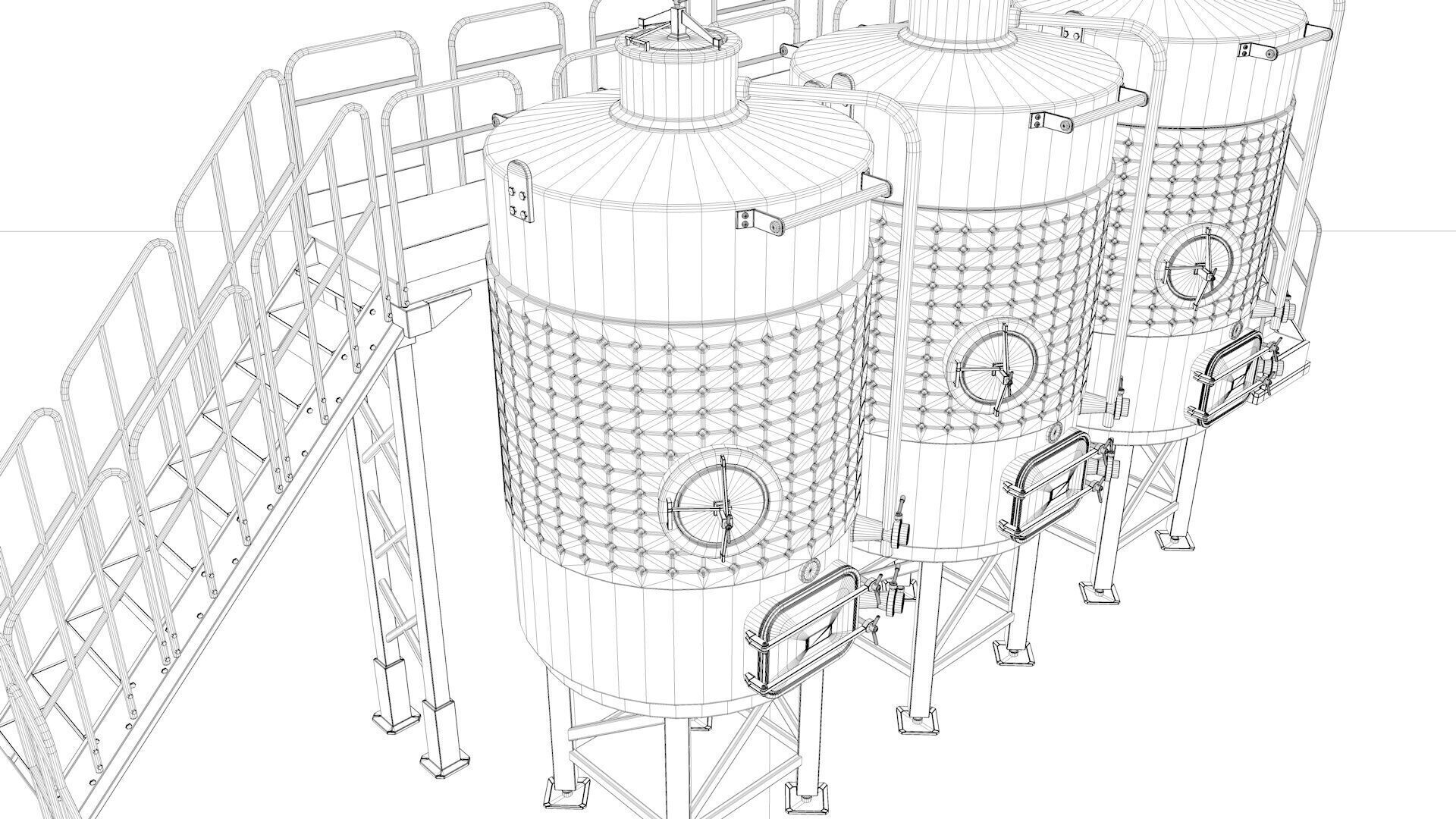 Steel Wine Tanks 3D model_5
