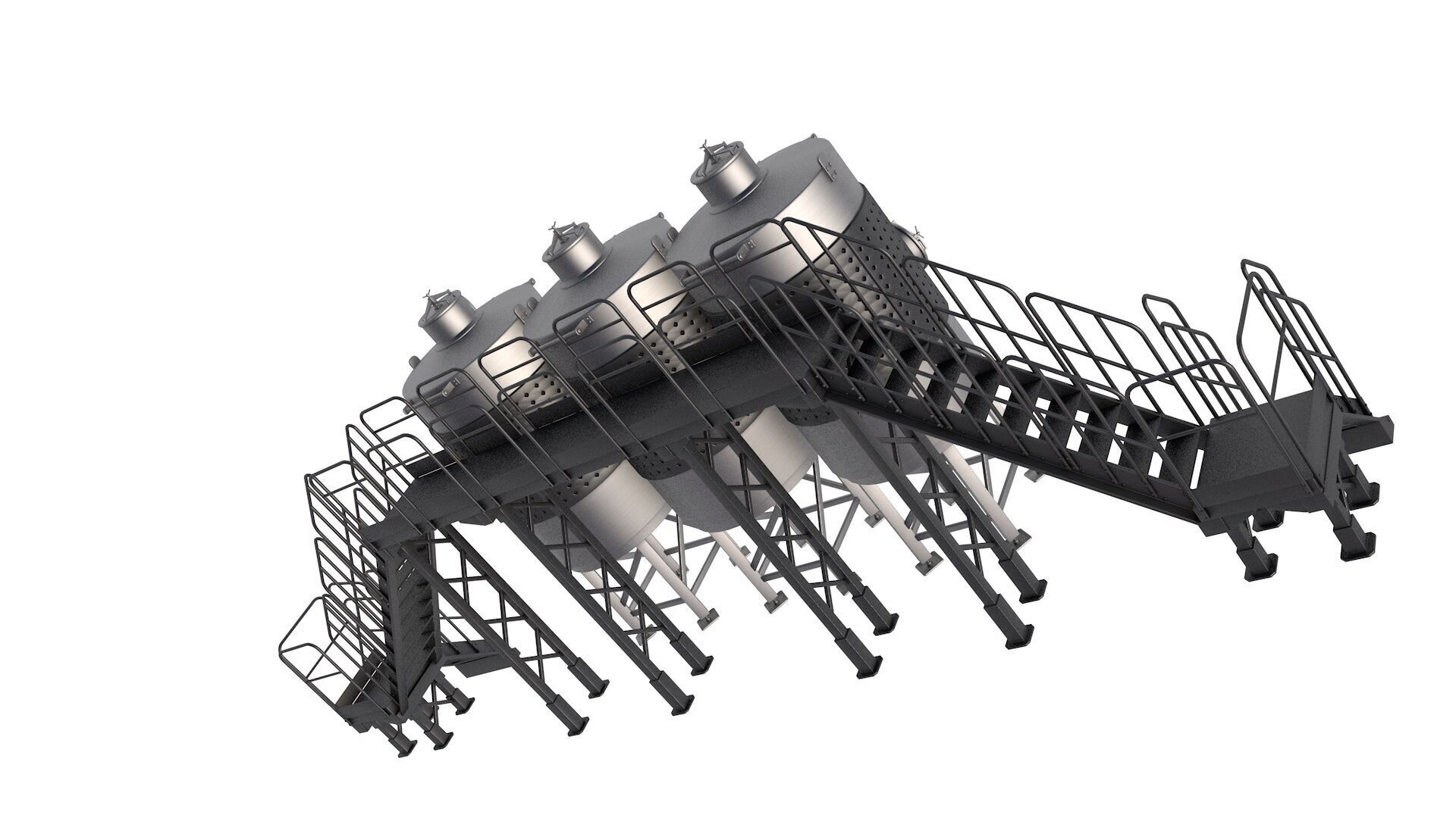 Steel Wine Tanks 3D model_2