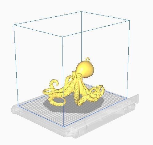 octopus pendant 3D print model_7