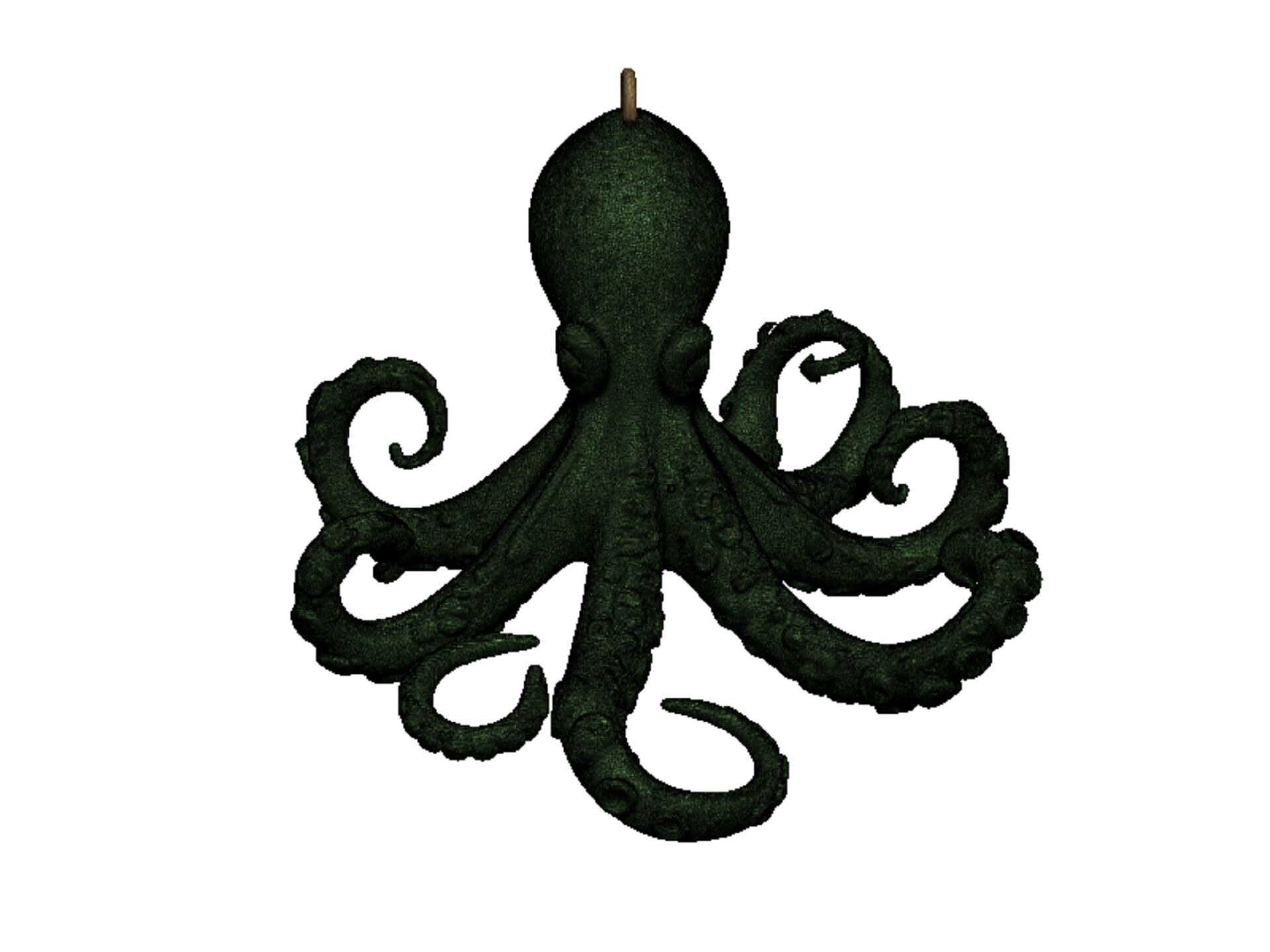 octopus pendant 3D print model_8