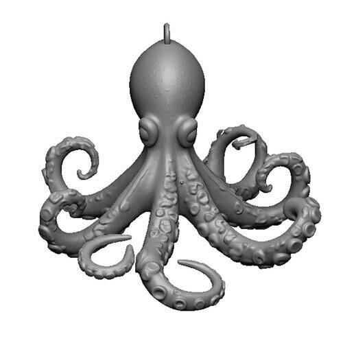 octopus pendant 3D print model