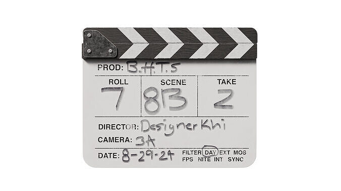 Film Clapboard 3D model