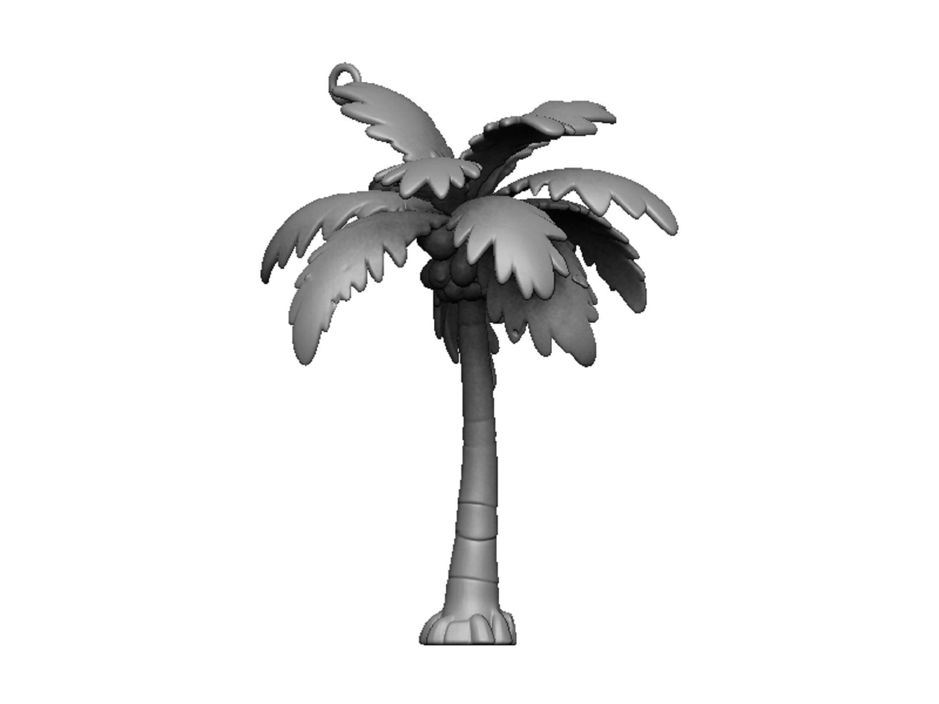 palm pendant 3D print model_2