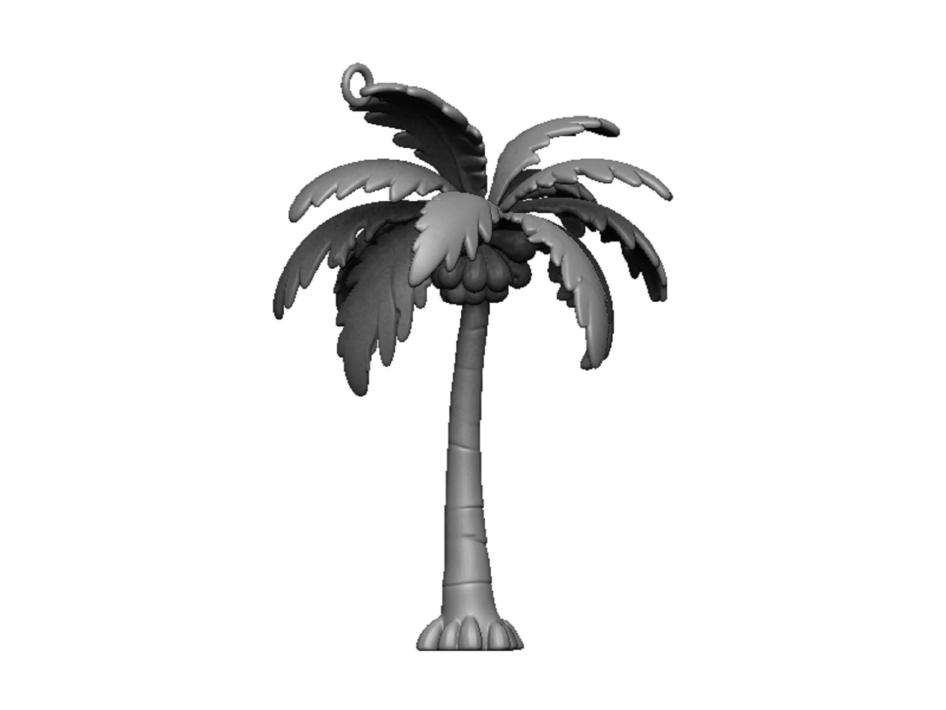 palm pendant 3D print model_3
