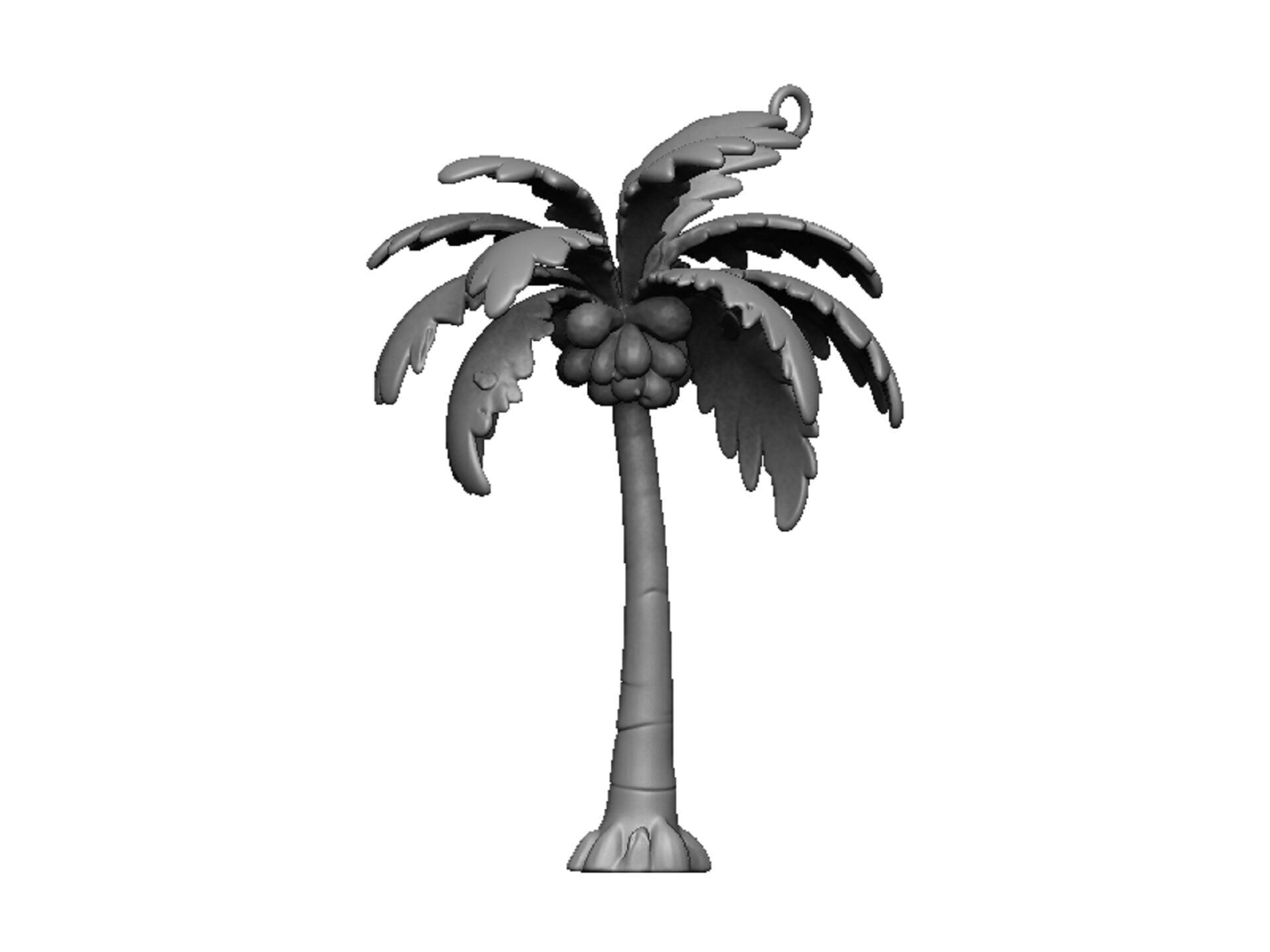 palm pendant 3D print model_1