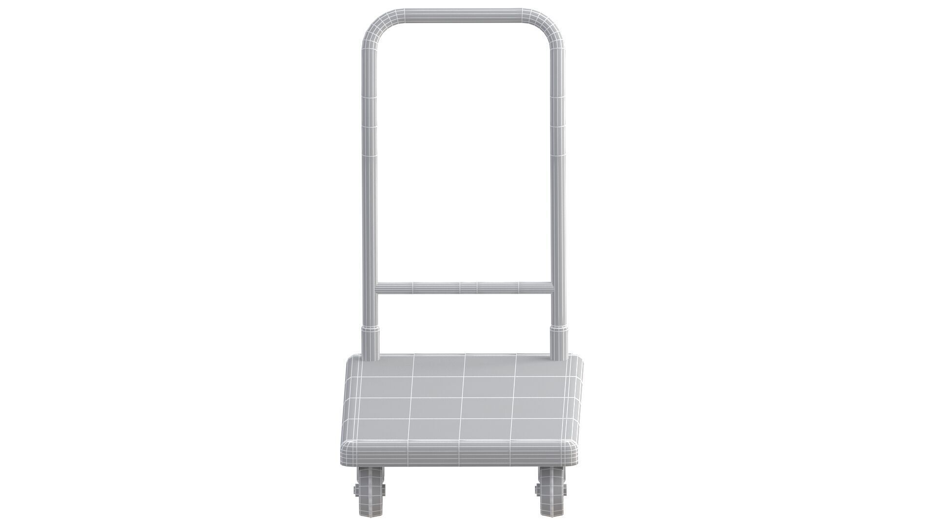 Flat Bed Self Assembly Gold Platform Trolley 3D model_11