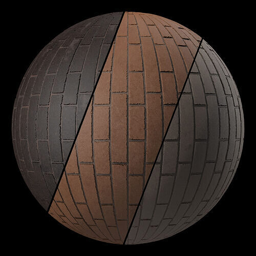 Brick Wall Materials 38- Brick Tiles By Sbsar - Pbr 4k Seamless Texture
