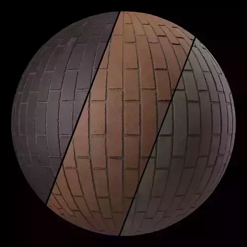 Brick Wall Materials 38- Brick Tiles By Sbsar - Pbr 4k Seamless