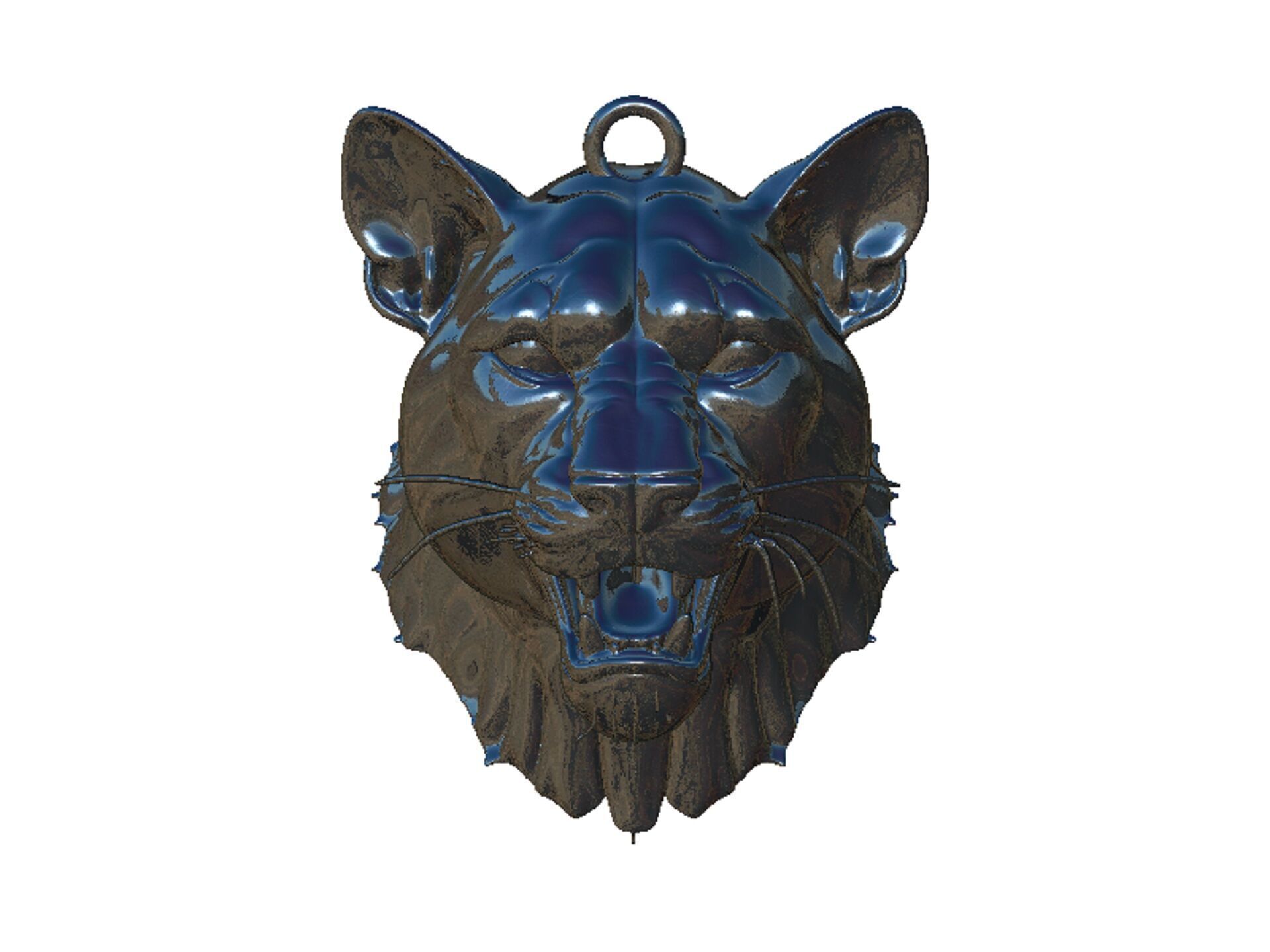 panther head 3D print model_5