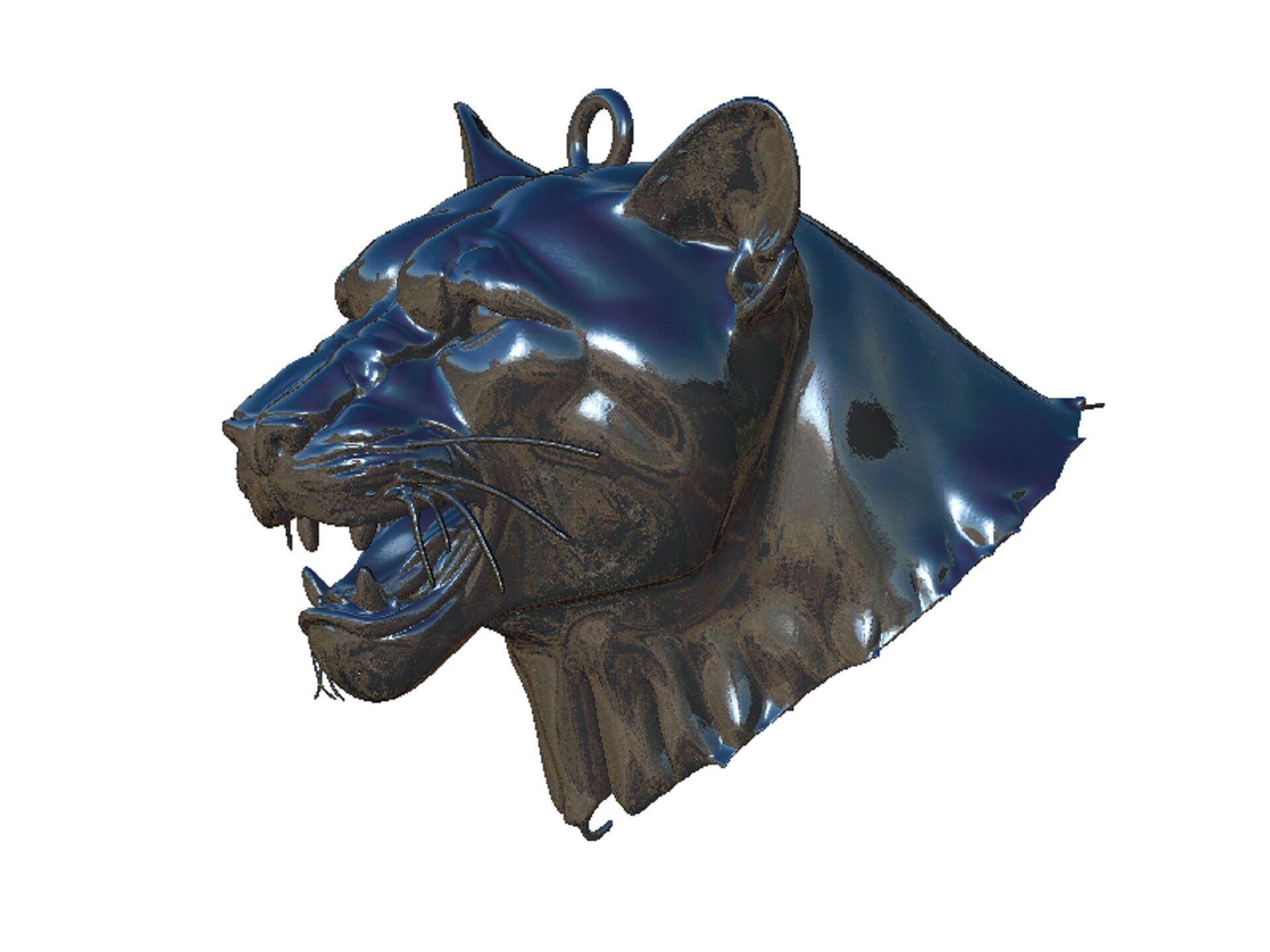 panther head 3D print model_7