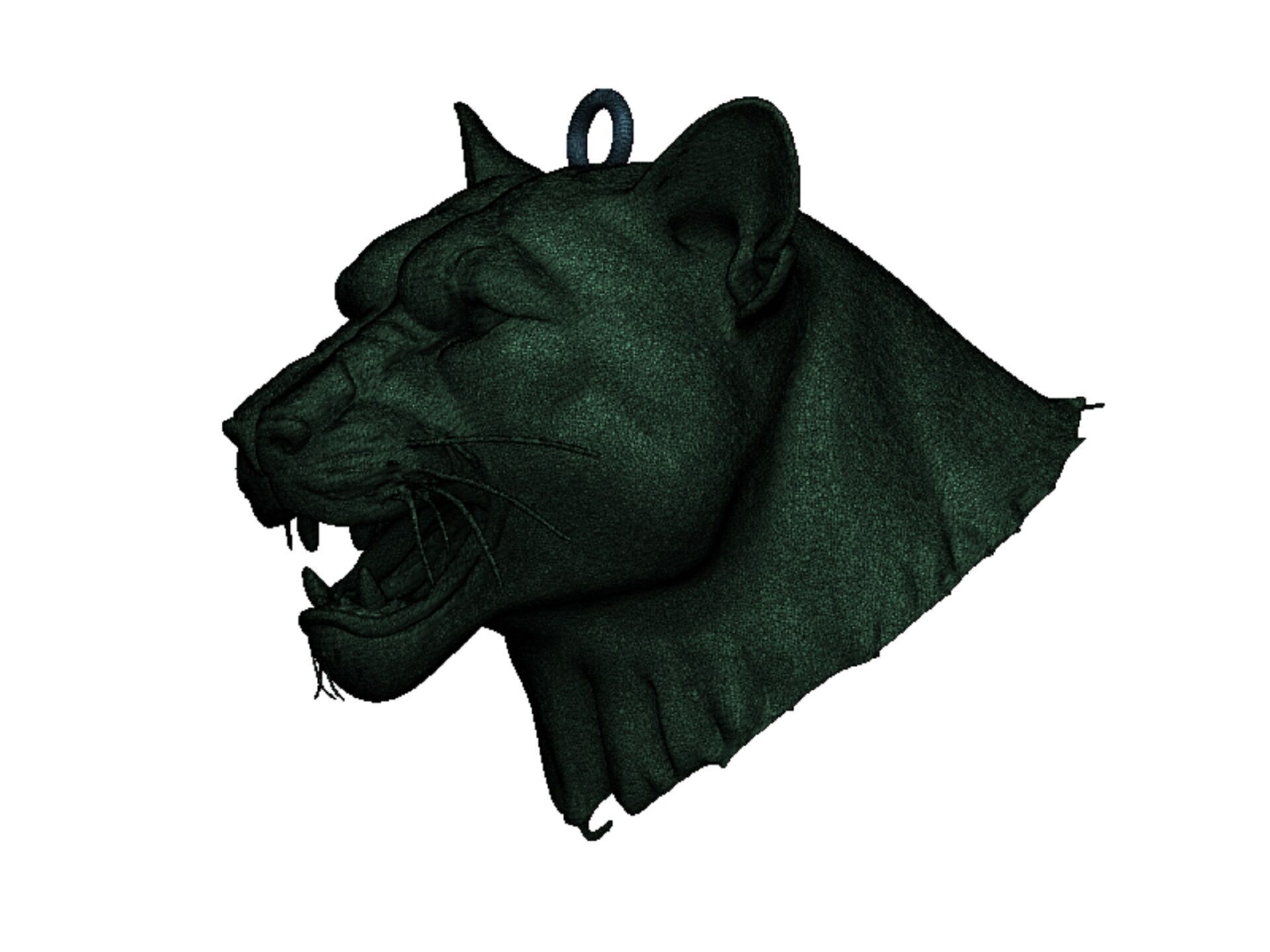 panther head 3D print model_10