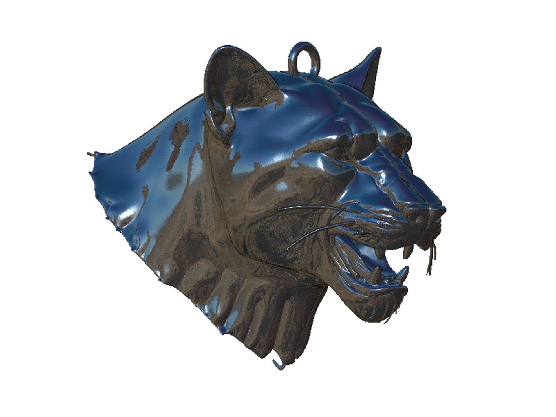 panther head 3D print model_6