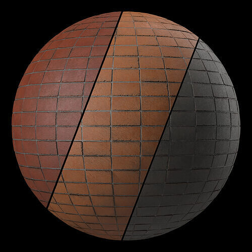 Brick Wall Materials 39- Brick Tiles By Sbsar - Pbr 4k Seamless Texture