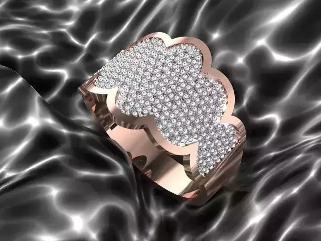 Ring rose gold with diamonds