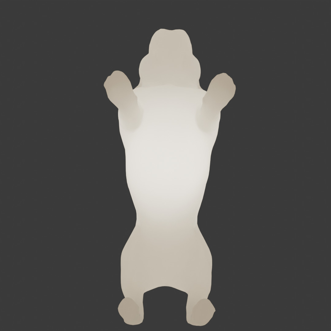 Indirect lighting for French bulldog 3D model_9