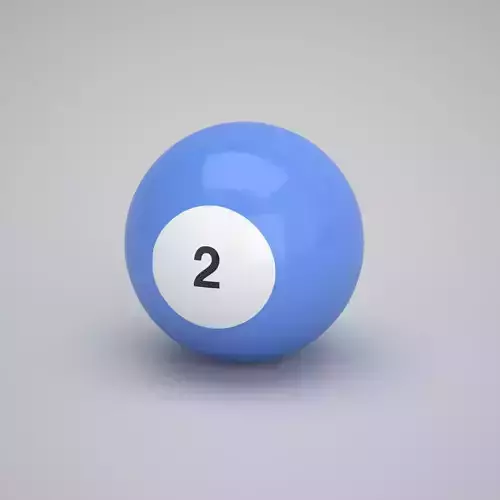 Pool Snooker Ball Number 2