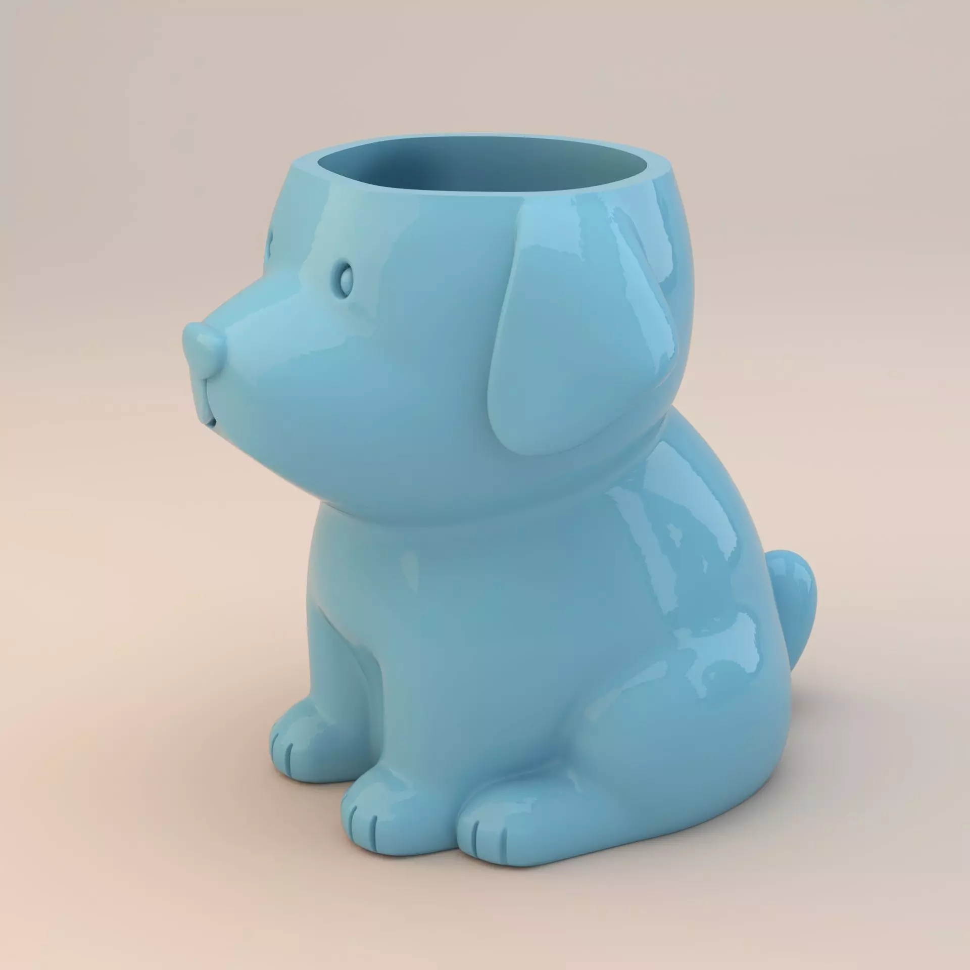 Puppy Planter - Adorable Dog-Shaped Pot for Small Plants 3D print model