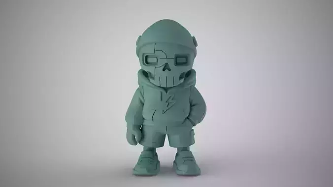 Cyber Punk Boy 3D print model