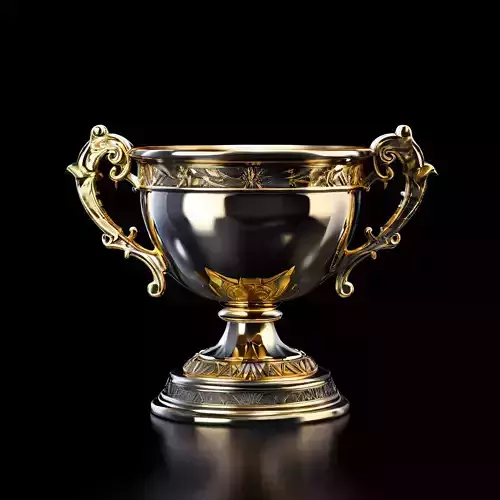 Ornate Gold and Silver Trophy Cup