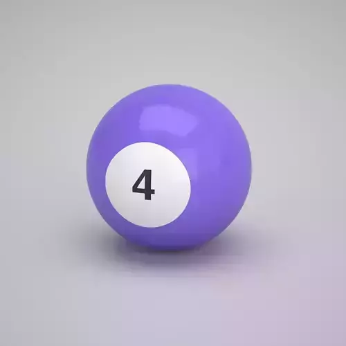 Pool Snooker Ball Number 4 Purple