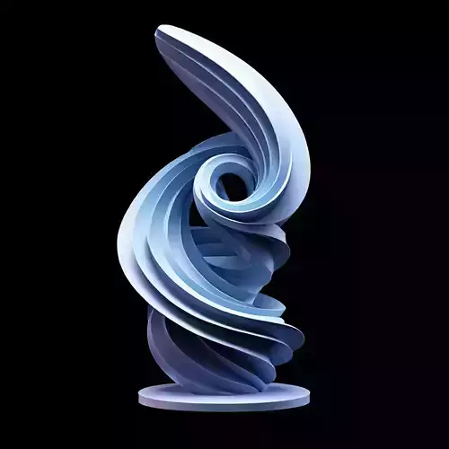 Abstract Spiral Sculpture Modern Art 3D Model
