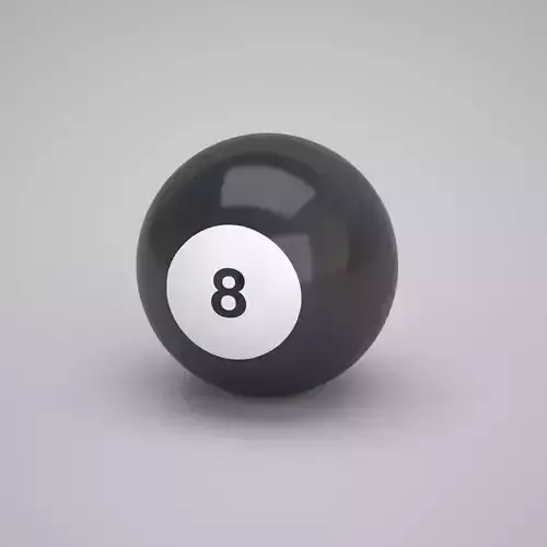 Pool Snooker Ball Number 8 Black