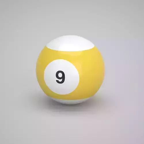 Pool Snooker Ball Number 9