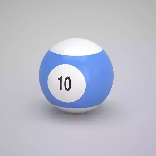 Pool Snooker Ball Number 10