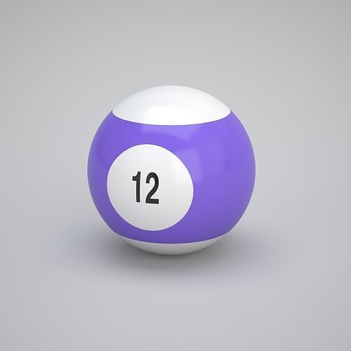 Pool Snooker Ball Number 12 3D model