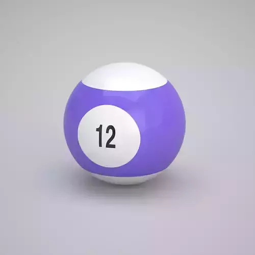 Pool Snooker Ball Number 12